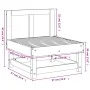 Zentrales Gartensofa aus massivem Zirbenholz von , Modulare Sofas für den Außenbereich - Ref: Foro24-825373, Preis: 52,57 €, ...