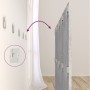 Cabecero de cama y mesitas madera contrachapada gris hormigón