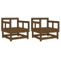 Gartensessel 2 Stk. massives Kiefernholz honigbraun von , Modulare Sofas für den Außenbereich - Ref: Foro24-825390, Preis: 13...