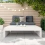 Gartenhocker aus massivem Kiefernholz weiß 120x80 cm von , Modulare Sofas für den Außenbereich - Ref: Foro24-825752, Preis: 1...