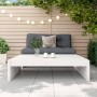 Gartenhocker aus massivem Kiefernholz weiß 120x80 cm von , Modulare Sofas für den Außenbereich - Ref: Foro24-825752, Preis: 8...