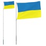 Mast und Flagge aus Aluminium Ukraine 5,55 m von , Fahnen und Windsäcke - Ref: Foro24-3210074, Preis: 65,61 €, Rabatt: %
