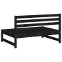 Zentrales Gartensofa massives Kiefernholz schwarz 120x80 cm von , Modulare Sofas für den Außenbereich - Ref: Foro24-825706, P...