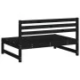 Zentrales Gartensofa massives Kiefernholz schwarz 120x80 cm von , Modulare Sofas für den Außenbereich - Ref: Foro24-825706, P...
