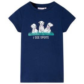 Camiseta infantil azul marino 116 de , Camisetas para niños - Ref: Foro24-11101, Precio: 8,39 €, Descuento: %