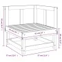Solid pine wood corner garden sofa by , Modular outdoor sofas - Ref: Foro24-825367, Price: 65,49 €, Discount: %