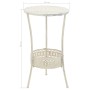 Bistrotisch im Vintage-Stil rund Metall 40x70 cm weiß von vidaXL, Küchen- und Esstische - Ref: Foro24-245938, Preis: 53,40 €,...