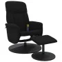 Black velvet massage recliner chair with footrest by , Armchairs - Ref: Foro24-356702, Price: 189,84 €, Discount: %