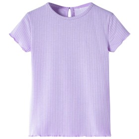 Camiseta infantil color lila 128