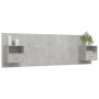 Cabecero de cama con mesitas madera contrachapada gris hormigón