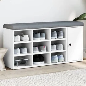 Holzwerkstoff Schuhbank weiß 102x32x50 cm von , Bänke für Hallen und Lager - Ref: Foro24-835089, Preis: 92,26 €, Rabatt: %