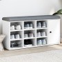 Holzwerkstoff Schuhbank weiß 102x32x50 cm von , Bänke für Hallen und Lager - Ref: Foro24-835089, Preis: 93,46 €, Rabatt: %