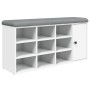 Holzwerkstoff Schuhbank weiß 102x32x50 cm von , Bänke für Hallen und Lager - Ref: Foro24-835089, Preis: 93,46 €, Rabatt: %