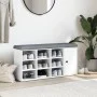 Engineered wood white shoemaker bench 102x32x50 cm by , Benches for halls and storage - Ref: Foro24-835089, Price: 92,26 €, D...