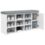 Holzwerkstoff Schuhbank weiß 102x32x50 cm von , Bänke für Hallen und Lager - Ref: Foro24-835089, Preis: 93,46 €, Rabatt: %