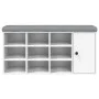 Engineered wood white shoemaker bench 102x32x50 cm by , Benches for halls and storage - Ref: Foro24-835089, Price: 92,26 €, D...
