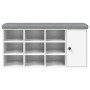 Holzwerkstoff Schuhbank weiß 102x32x50 cm von , Bänke für Hallen und Lager - Ref: Foro24-835089, Preis: 93,46 €, Rabatt: %