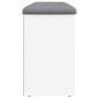 Holzwerkstoff Schuhbank weiß 102x32x50 cm von , Bänke für Hallen und Lager - Ref: Foro24-835089, Preis: 93,46 €, Rabatt: %