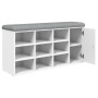Holzwerkstoff Schuhbank weiß 102x32x50 cm von , Bänke für Hallen und Lager - Ref: Foro24-835089, Preis: 93,46 €, Rabatt: %