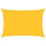 Toldo de vela rectangular HDPE amarillo 160 g/m² 3,5x5 m