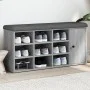 Sonoma gray engineered wood shoe bench 102x32x50 cm by , Benches for halls and storage - Ref: Foro24-835094, Price: 110,03 €,...