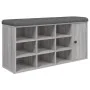 Sonoma gray engineered wood shoe bench 102x32x50 cm by , Benches for halls and storage - Ref: Foro24-835094, Price: 110,03 €,...