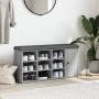 Sonoma gray engineered wood shoe bench 102x32x50 cm by , Benches for halls and storage - Ref: Foro24-835094, Price: 110,03 €,...