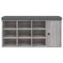 Sonoma gray engineered wood shoe bench 102x32x50 cm by , Benches for halls and storage - Ref: Foro24-835094, Price: 112,12 €,...