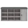 Sonoma gray engineered wood shoe bench 102x32x50 cm by , Benches for halls and storage - Ref: Foro24-835094, Price: 110,03 €,...