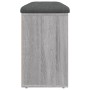 Sonoma gray engineered wood shoe bench 102x32x50 cm by , Benches for halls and storage - Ref: Foro24-835094, Price: 112,12 €,...