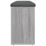 Sonoma gray engineered wood shoe bench 102x32x50 cm by , Benches for halls and storage - Ref: Foro24-835094, Price: 110,03 €,...