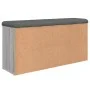 Sonoma gray engineered wood shoe bench 102x32x50 cm by , Benches for halls and storage - Ref: Foro24-835094, Price: 110,03 €,...