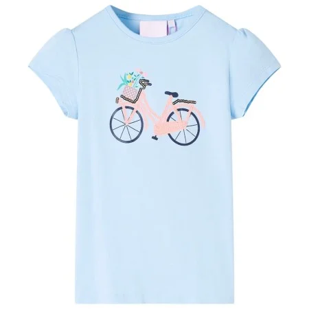 Camiseta infantil azul claro 140 de , Camisetas para niños - Ref: Foro24-11078, Precio: 8,52 €, Descuento: %