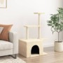 Katzenkratzbaum mit cremefarbenen Sisalpfosten 110 cm von , Katzenmöbel - Ref: Foro24-172103, Preis: 32,46 €, Rabatt: %