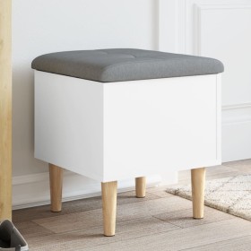 Engineered wood storage bench in white, 42x42x46 cm by , Benches for halls and storage - Ref: Foro24-835061, Price: 57,92 €, ...