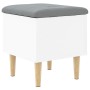 Engineered wood storage bench in white, 42x42x46 cm by , Benches for halls and storage - Ref: Foro24-835061, Price: 57,92 €, ...