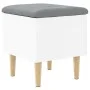 Engineered wood storage bench in white, 42x42x46 cm by , Benches for halls and storage - Ref: Foro24-835061, Price: 56,02 €, ...