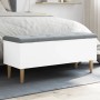 Weiße Aufbewahrungsbank aus Holzwerkstoff, 102 x 42 x 46 cm von , Bänke für Hallen und Lager - Ref: Foro24-835082, Preis: 90,...