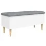 White engineered wood storage bench 102x42x46 cm by , Benches for halls and storage - Ref: Foro24-835082, Price: 89,02 €, Dis...