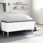 White engineered wood storage bench 102x42x46 cm by , Benches for halls and storage - Ref: Foro24-835082, Price: 89,02 €, Dis...
