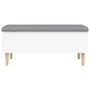 White engineered wood storage bench 102x42x46 cm by , Benches for halls and storage - Ref: Foro24-835082, Price: 89,02 €, Dis...