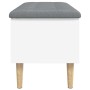 Weiße Aufbewahrungsbank aus Holzwerkstoff, 102 x 42 x 46 cm von , Bänke für Hallen und Lager - Ref: Foro24-835082, Preis: 90,...