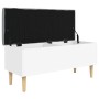 Weiße Aufbewahrungsbank aus Holzwerkstoff, 102 x 42 x 46 cm von , Bänke für Hallen und Lager - Ref: Foro24-835082, Preis: 90,...