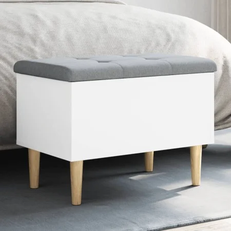 Engineered wood storage bench in white, 62x42x46 cm by , Benches for halls and storage - Ref: Foro24-835068, Price: 80,07 €, ...
