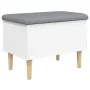Engineered wood storage bench in white, 62x42x46 cm by , Benches for halls and storage - Ref: Foro24-835068, Price: 80,07 €, ...