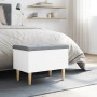 Aufbewahrungsbank aus Holzwerkstoff weiß 62x42x46 cm von , Bänke für Hallen und Lager - Ref: Foro24-835068, Preis: 81,55 €, R...