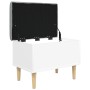 Engineered wood storage bench in white, 62x42x46 cm by , Benches for halls and storage - Ref: Foro24-835068, Price: 81,55 €, ...
