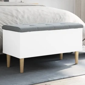 Aufbewahrungsbank aus Holzwerkstoff weiß 82x42x46 cm von , Bänke für Hallen und Lager - Ref: Foro24-835075, Preis: 83,44 €, R...
