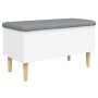 Aufbewahrungsbank aus Holzwerkstoff weiß 82x42x46 cm von , Bänke für Hallen und Lager - Ref: Foro24-835075, Preis: 85,22 €, R...