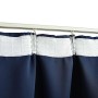 Cortinas opacas con ganchos 2 piezas azul 140x175 cm